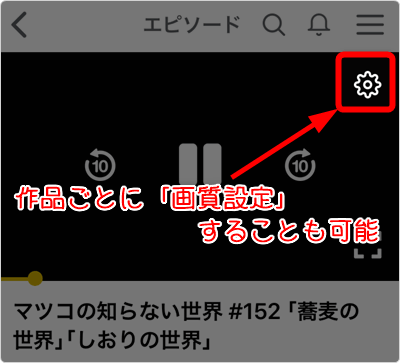 作品ごとに「設定」することも可能
